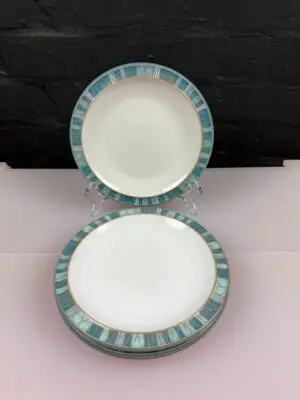 Denby Azure Coast Tea Side Plates 7" Wide 1st Quality Set of 3