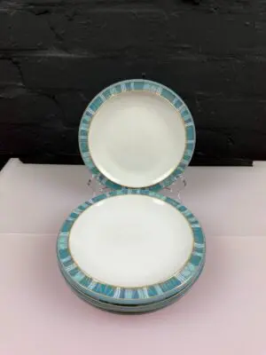 Denby Azure Coast Tea Side Plates 7" Wide 1st Quality Set of 4