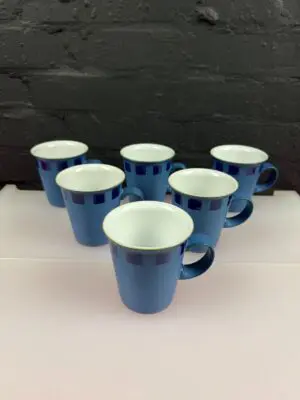 Denby Reflex Small Tea / Coffee Mugs 3.75" High Set of 6