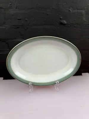 Denby Regency Green Oval Steak Dinner Plate 13" x 9.25"