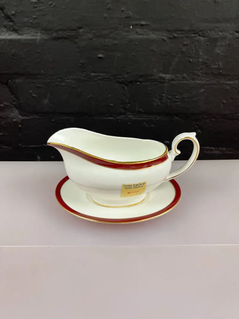 Duchess / Royal Grafton Warwick Red Gravy Boat Sauce Jug and Stand Set Last 1