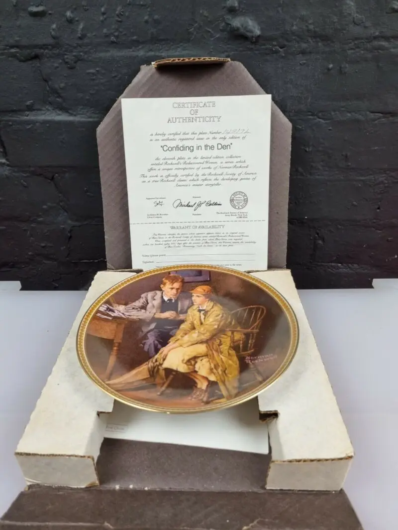 Knowles Confiding In The Den Plate Boxed Coa