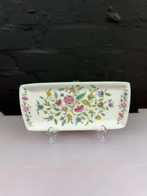 Minton Haddon Hall Green Rectangle Sandwich Tray 28.5 cm x 14.5 cm