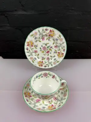 Minton Haddon Hall Tea Trio Cup Saucer and Side Plate Set