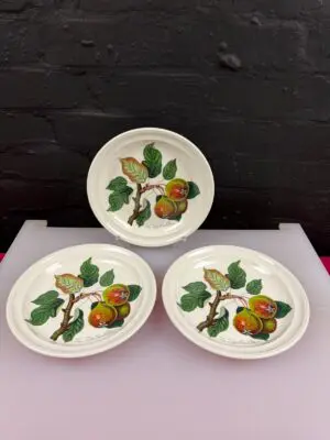 Portmeirion Pomona Salad Plates Pear 8.5" Wide Set of 3