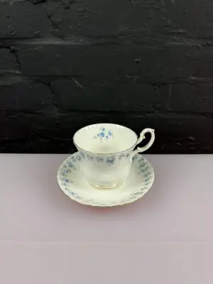 Royal Albert Memory Lane Breakfast Cup 9.8 cm Wide & Saucer Set RARE 8 Available