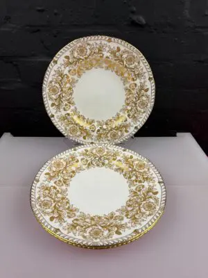 Royal Crown Derby Brocade A.1286 Dinner Plates 26.5 cm Wide Set of 3