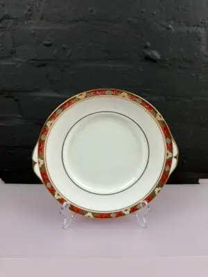 Royal Crown Derby Cloisonne 1st Quality Eared Cake / Bread Plate 25 cm Wide 1991