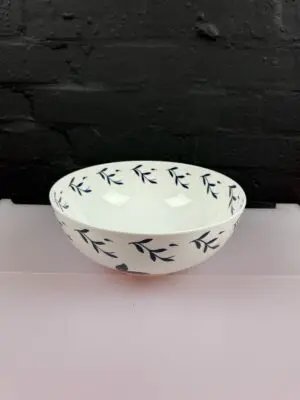 Royal Crown Derby Unfinished Blue and White Fruit Salad Serving Bowl 9.5" Wide