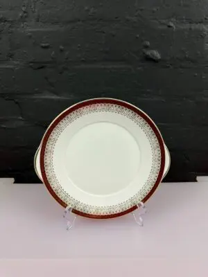 Royal Grafton Majestic Red Eared Cake Bread Plate 25 cm Wide