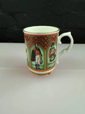 Sadler Duke Wellington and Soldiers of The Battle Of Waterloo Mug 4.25" High