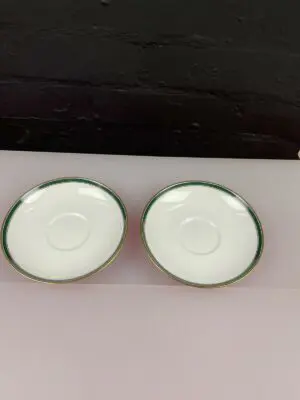 Spode Tuscana Y8578 Replacement Tea Cup Saucers 14.5 cm Wide Set of 2