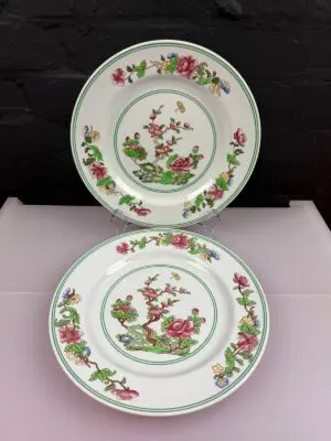 2 x Copeland Spode Oriental Dinner Plates 26.5 cm Wide Set