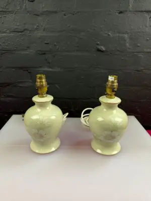 2 x Denby Daybreak Table Lamps 9.25" Tall to Top Of Fitting Set