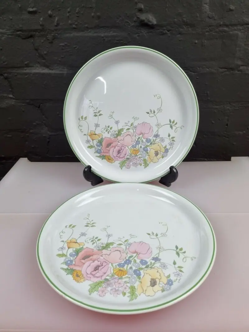 2 x Poole Pottery Sherborne Dinner Plates 10.25" Wide Set