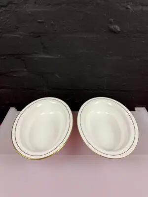 2 x Royal Worcester Contessa Oval Open Vegetable Serving Dishes 10.5" Wide Set