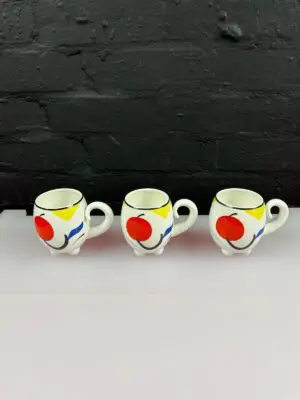 3 x Villeroy & and Boch Animal Park Footed Mugs 3.5" High Set Rosemarie Benedikt