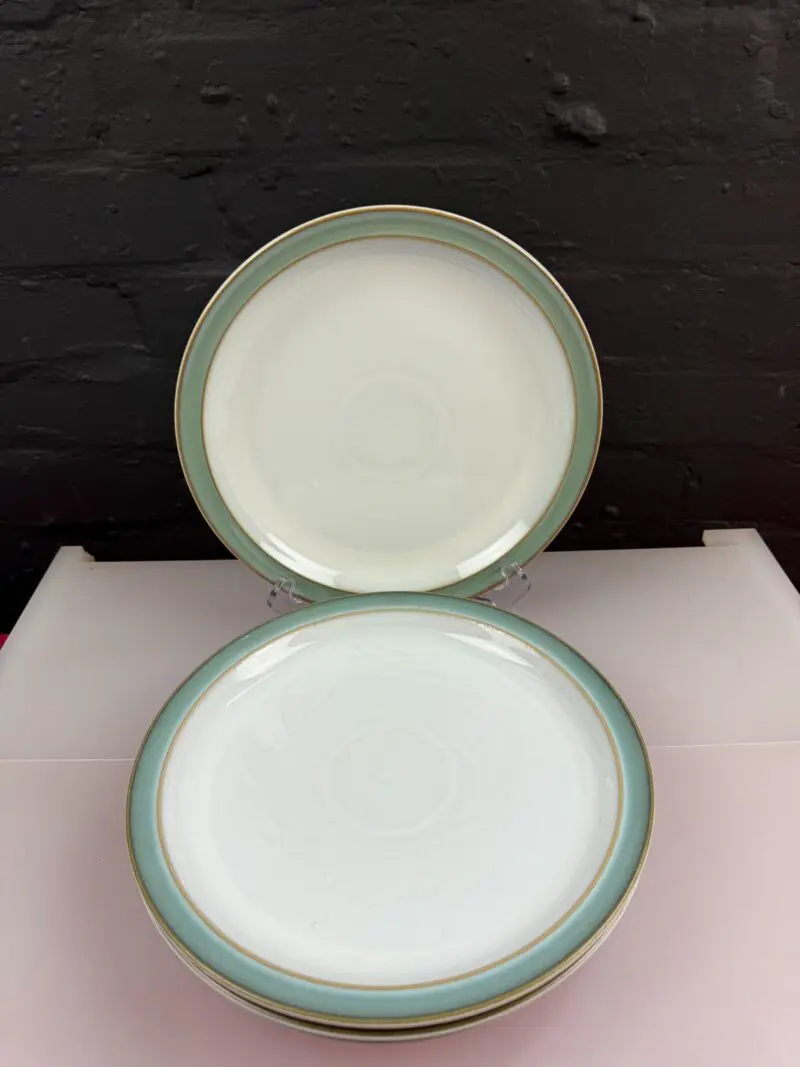 4 x Denby Regency Green Dinner Plates 26.5 cm 1st Quality 2 Sets Available