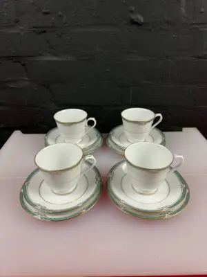 4 x Noritake Glenabbey P586 Tea Trios Cups Saucers and Plates 2 Sets Available