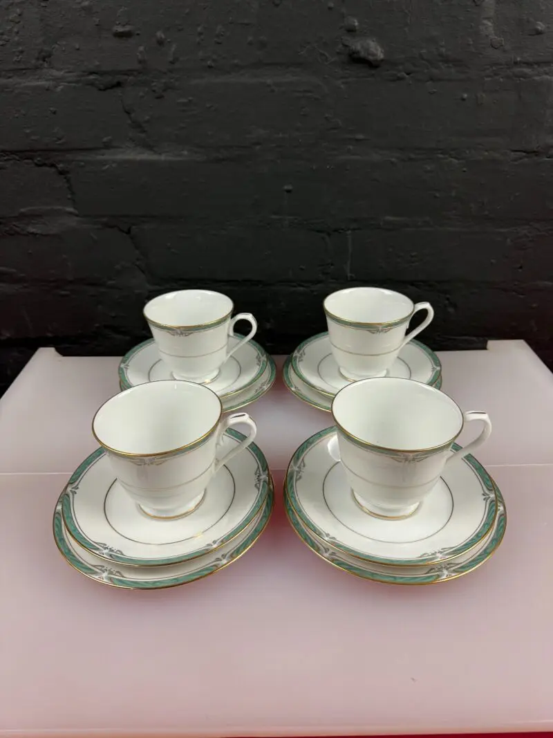 4 x Noritake Glenabbey P586 Tea Trios Cups Saucers and Plates 2 Sets Available
