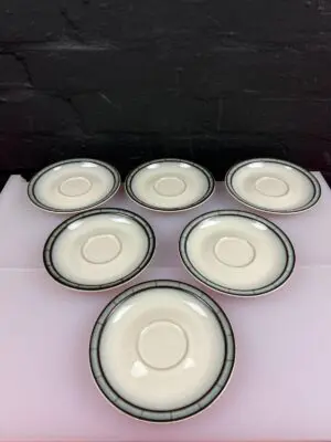 6 x Denby Saturn Replacement Tea Cup Saucers 15.5 cm Wide Set
