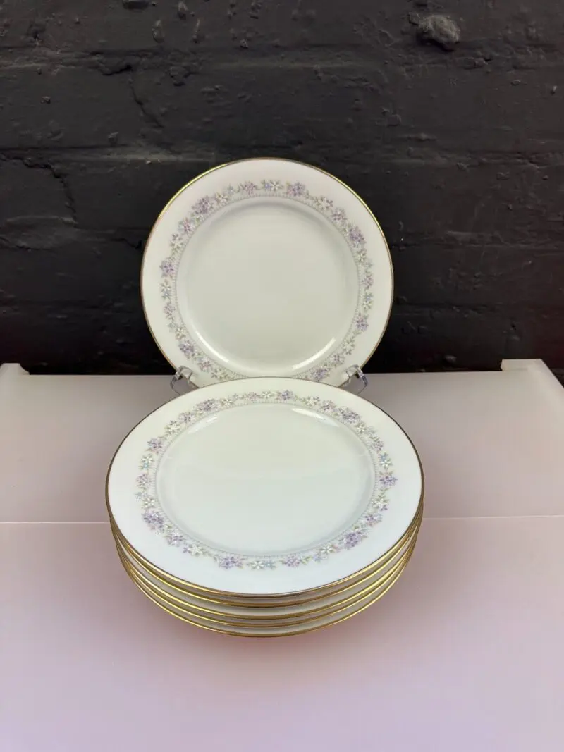 6-x-Noritake-Lilac-Time-2483-Salad-Plates-21-cm-Wide-Set-325687860227 6 x Noritake Lilac Time 2483 Salad Plates 21 cm Wide Set