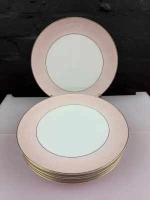 6 x Noritake Stratford 5652 Dinner Plates 10.5" Wide Set