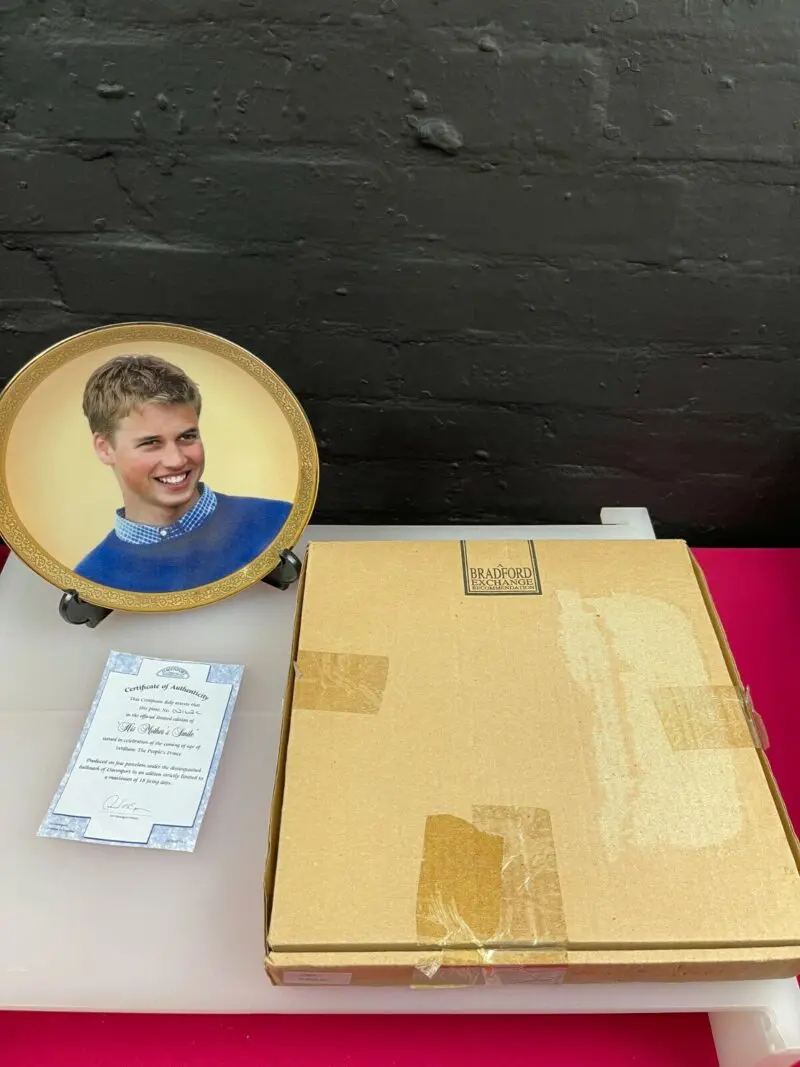Davenport His Mothers Smile Plate Boxed And Certificate Prince William 24 cm