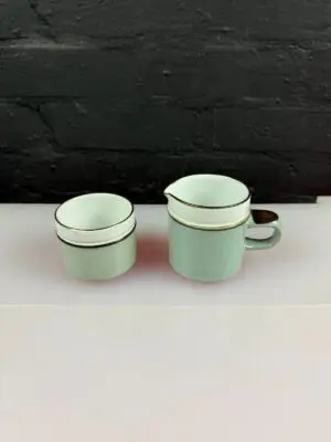 Denby Romance Milk / Cream Jug 3.5" and Open Sugar Bowl Set