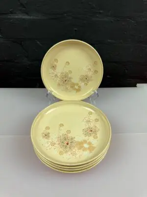 Denby Sandalwood / Maplewood Tea / Side Plates 17 cm Wide Set of 5