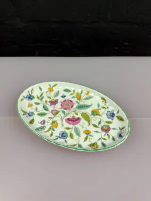 Minton Haddon Hall Green Oval Tray Dish Cruet Stand 8.5" x 5.5" 4 Available