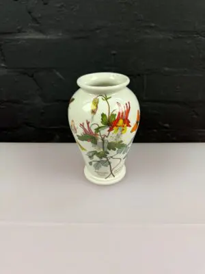 Portmeirion Botanic Garden Vase 6.5" Aquilegia Slender Columbine Old Stamp