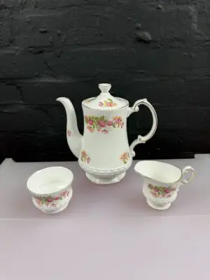 Queens Woman and Home Honeysuckle Coffee Pot Milk Jug and Sugar Bowl Set