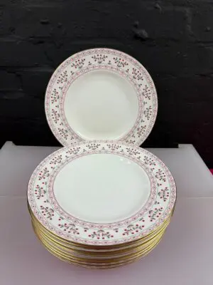 Royal Crown Derby Brittany A.1229 Dinner Plates 10.5" Wide Set of 10