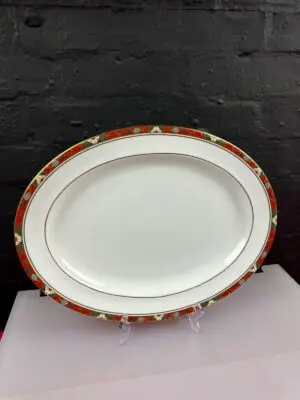 Royal Crown Derby Cloisonne Oval Carving Serving Platter Plate 41.5 cm x 31.5 cm