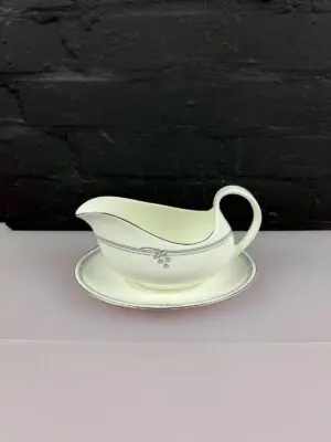 Royal Doulton Andante H5083 Gravy Boat / Sauce Jug and Stand / Drip Plate Set