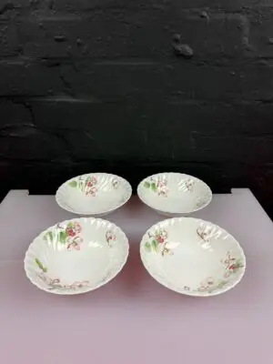 Wedgwood Apple Blossom Cereal Bowls 15.5 cm Wide 3 Sets of 4 Available