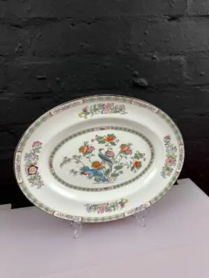 Wedgwood Kutani Crane Oval Carving Serving Platter Plate 14" x 11"
