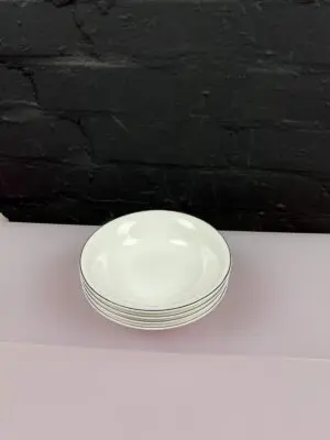 Wedgwood Signet Platinum Cereal Bowls 15.5 cm Wide Set of 4
