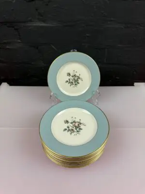 12 x Royal Doulton Rose Elegans T.C. 1010 Tea / Side Plates 6.5" Wide Set