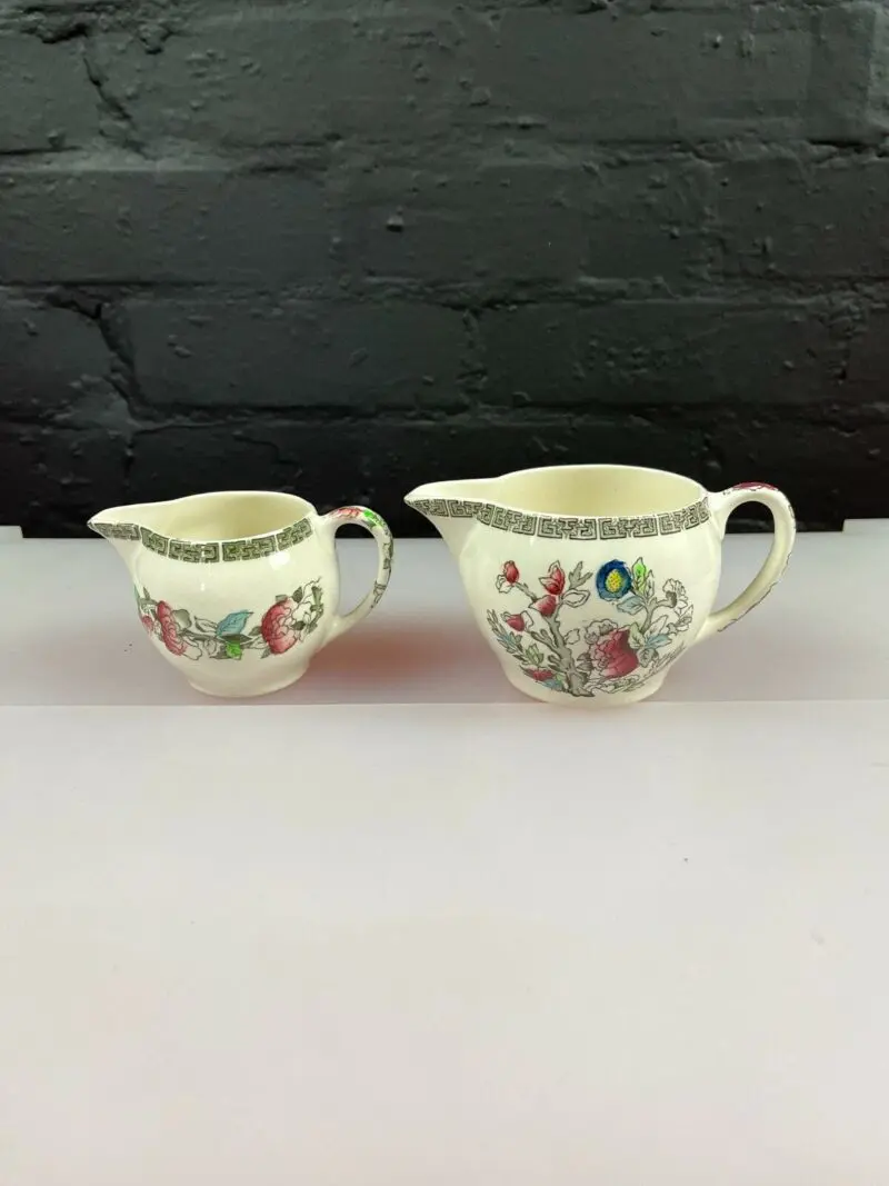 2-x-Johnson-Brothers-Indian-Tree-Jugs-Milk-3-and-Cream-25-Last-Set-Available-324906939138 2 x Johnson Brothers Indian Tree Jugs Milk 3" and Cream 2.5" Last Set Available