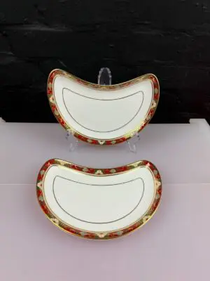 2 x Royal Crown Derby Cloisonne 1st Crescent Salad Plates 9" 10 Sets Available