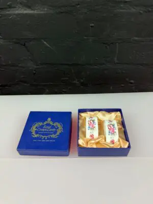 2 x Royal Crown Derby Derby Posies Napkin Rings XLIV 1981 Set Boxed