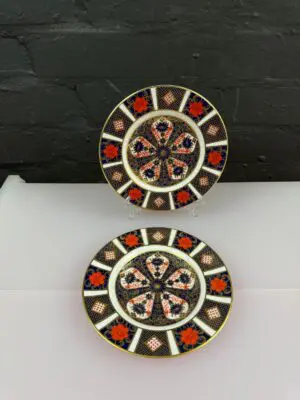 2 x Royal Crown Derby Old Imari 1128 Tea / Side Plates 16 cm 1st Quality Set