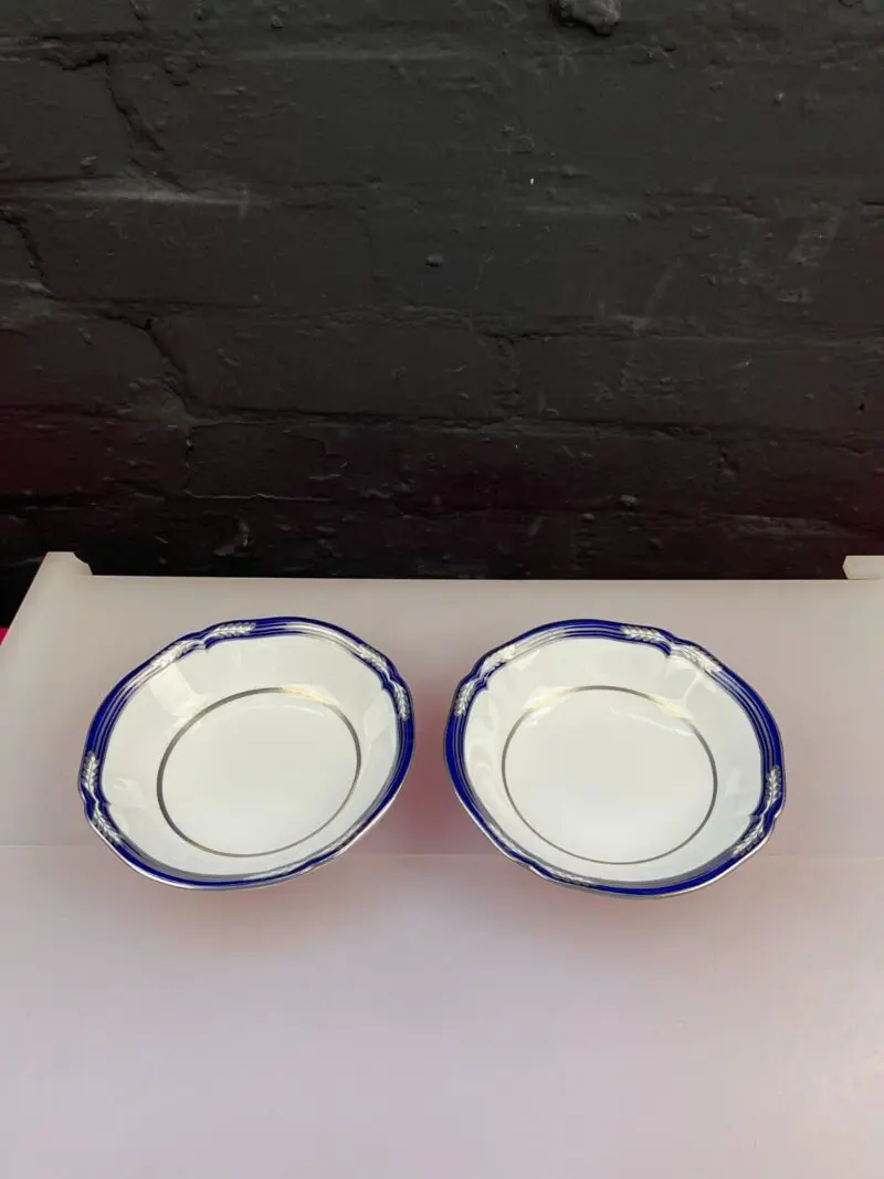 2-x-Spode-Platinum-Chancellor-Cobalt-Y8638-Cereal-Bowls-65-Wide-Pair-Set-225478609138 2 x Spode Platinum Chancellor Cobalt Y8638 Cereal Bowls 6.5" Wide Pair Set
