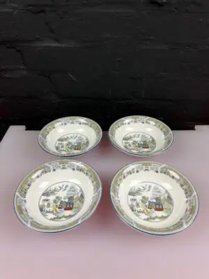4 x Wedgwood Chinese Legend Cereal Bowls 15.5 cm Wide 2 Sets Available
