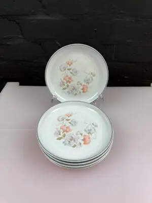 5 x Denby Encore Sweet Pea Tea / Side Plates 17 cm Wide Set