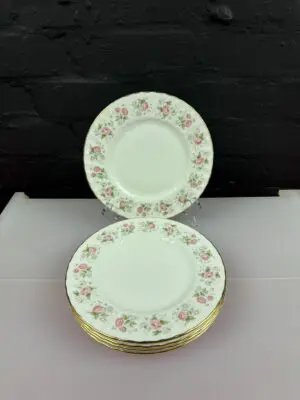 6 x Minton Spring Bouquet Salad Plates 20.5 cm Wide Set