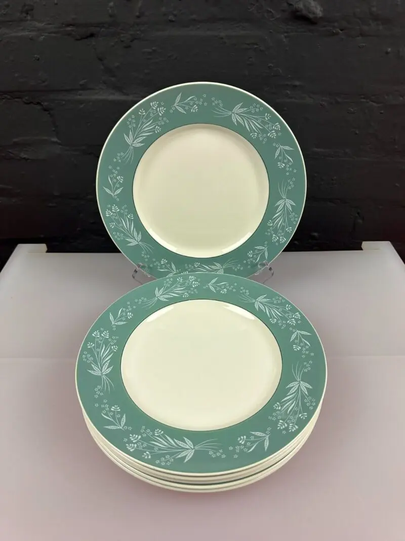 6 x Royal Doulton Cascade D6457 Small Dinner Dessert Plates 24 cm 9.5" Last Set