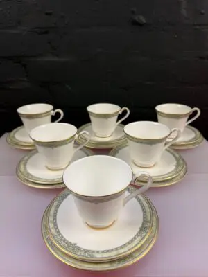 6 x Royal Doulton Isabella H5248 Tea Trios Cups Saucers and Side Plates Set
